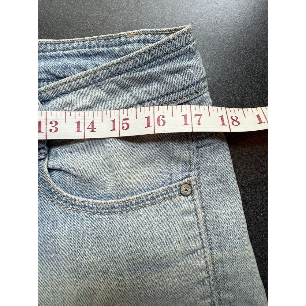 Vintage L.e.i Juniors Size 11 Blue Low-Rise Jean Denim Shorts Y2K Cutoffs Summer - Picture 7 of 9